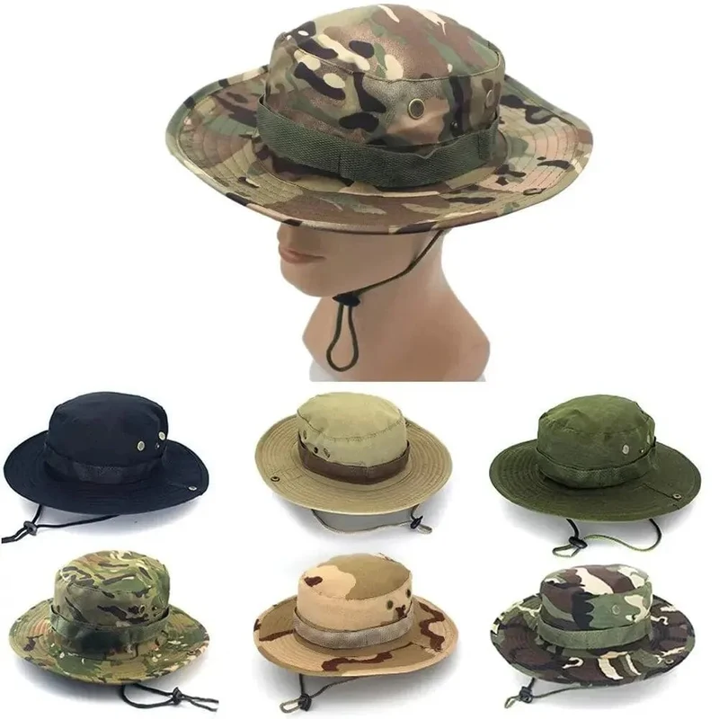 Outdoor Camouflage Fischer Hut Taktische Ausbildung Expansion Atmungsaktive Militärische Ausbildung Camping Sonnencreme Hut