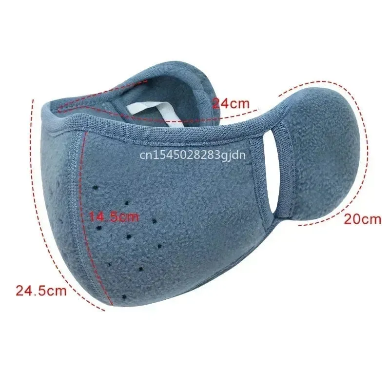 Winter Unisex Atmungsaktive Löcher Maske Kältebeständige Thermomaske Ohrenschützer Zwei-in-Eins-Wickelband Ohrenwärmer Outdoor Reiten Ohrenschützer