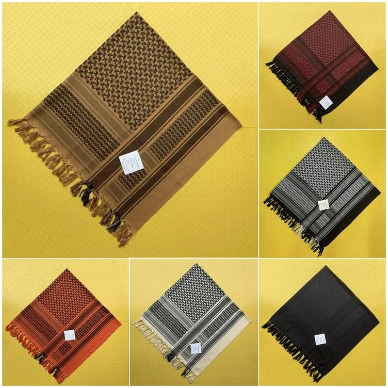 Damen-Schal, Bandana, palästinensisches Kopftuch, Schalhals, militärischer taktischer Herrenschal, Keffiyeh Palestine Shemagh, Halswärmer Shemag