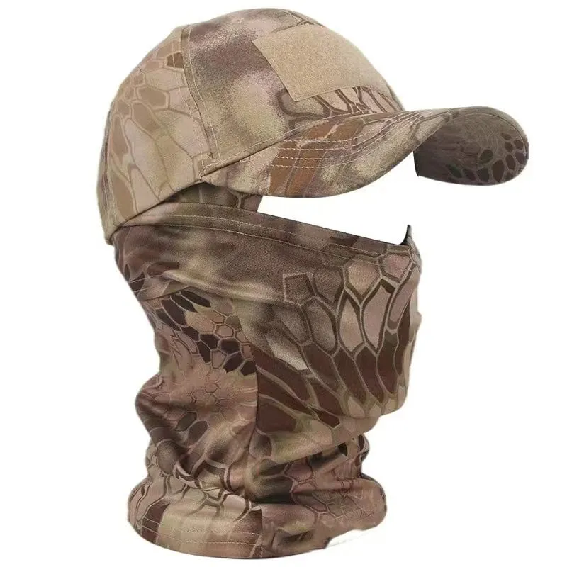 Taktische Sturmhaube, Baseballkappen, Vollgesichtsmaske, Set für Herren, Sommer, Snapback, Sonnenhut, Outdoor, Jagd, Tarnung, Sturmhaube