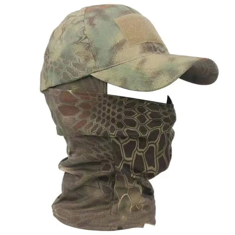 Taktische Sturmhaube, Baseballkappen, Vollgesichtsmaske, Set für Herren, Sommer, Snapback, Sonnenhut, Outdoor, Jagd, Tarnung, Sturmhaube