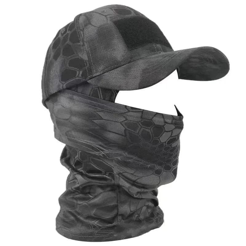 Taktische Sturmhaube, Baseballkappen, Vollgesichtsmaske, Set für Herren, Sommer, Snapback, Sonnenhut, Outdoor, Jagd, Tarnung, Sturmhaube