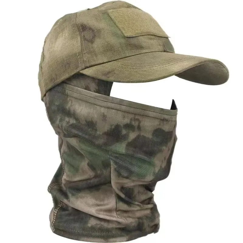 Taktische Sturmhaube, Baseballkappen, Vollgesichtsmaske, Set für Herren, Sommer, Snapback, Sonnenhut, Outdoor, Jagd, Tarnung, Sturmhaube