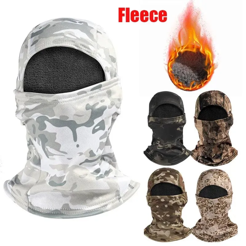 Fleece Taktische Tarnung Sturmhaube Vollgesichtsmaske Winter Warm Winddicht Radfahren Wandern Skifahren Schal Hut Bandana Halsmanschette