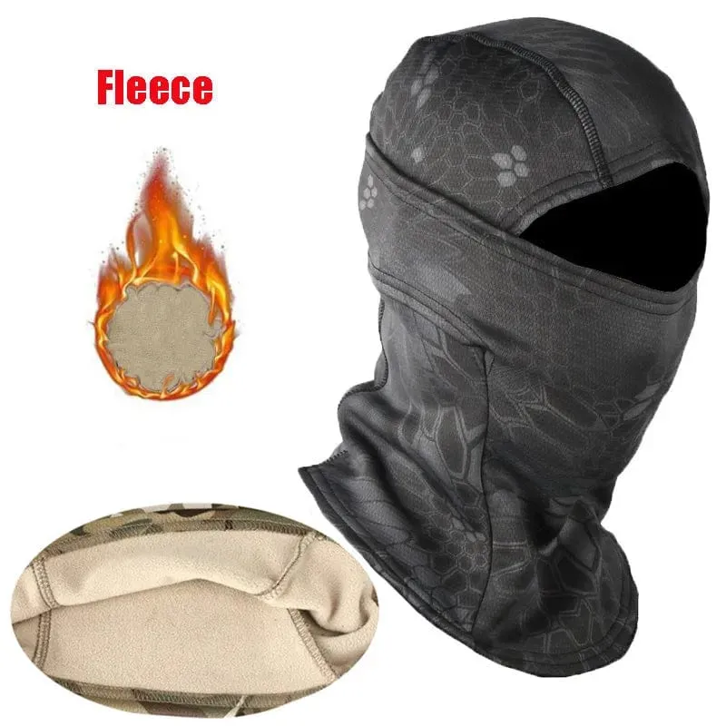 Fleece Taktische Tarnung Sturmhaube Vollgesichtsmaske Winter Warm Winddicht Radfahren Wandern Skifahren Schal Hut Bandana Halsmanschette