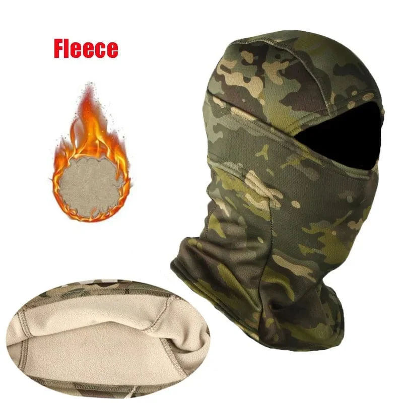 Fleece Taktische Tarnung Sturmhaube Vollgesichtsmaske Winter Warm Winddicht Radfahren Wandern Skifahren Schal Hut Bandana Halsmanschette