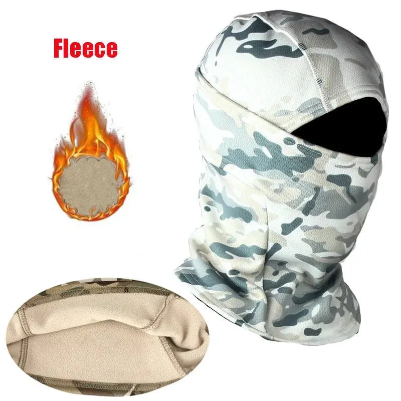 Fleece Taktische Tarnung Sturmhaube Vollgesichtsmaske Winter Warm Winddicht Radfahren Wandern Skifahren Schal Hut Bandana Halsmanschette