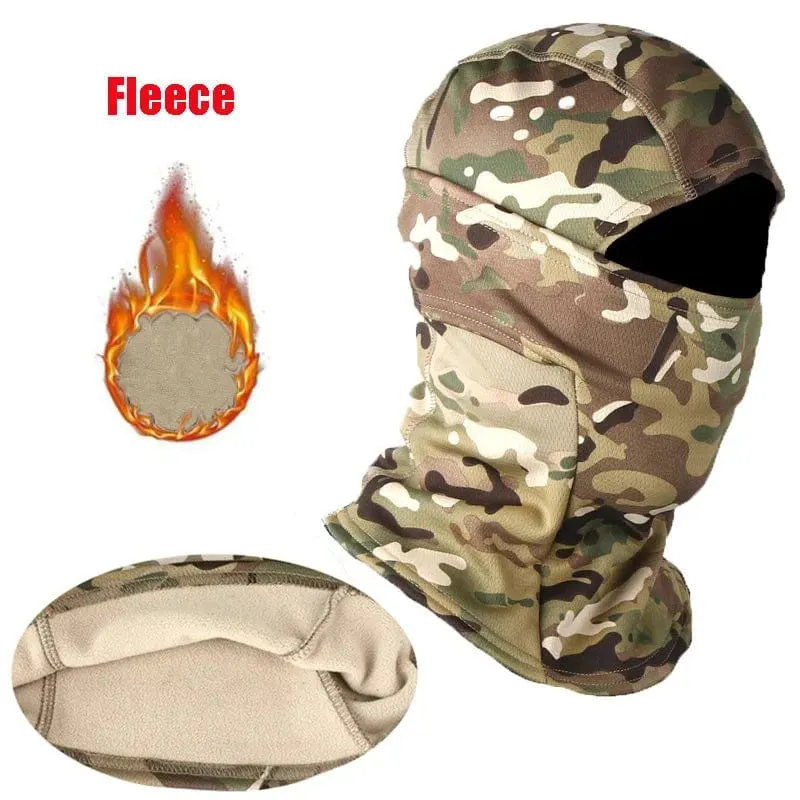 Fleece Taktische Tarnung Sturmhaube Vollgesichtsmaske Winter Warm Winddicht Radfahren Wandern Skifahren Schal Hut Bandana Halsmanschette