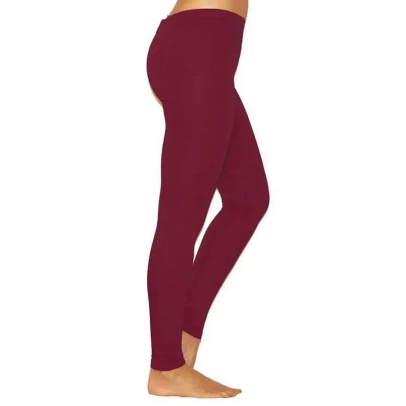 40% HEIßER Damen Einfarbig Elastische Hohe Taille Schlank Leggings Yoga Hohe Elastische Sport Fitness Leggings Hüfte Running Training Hosen P