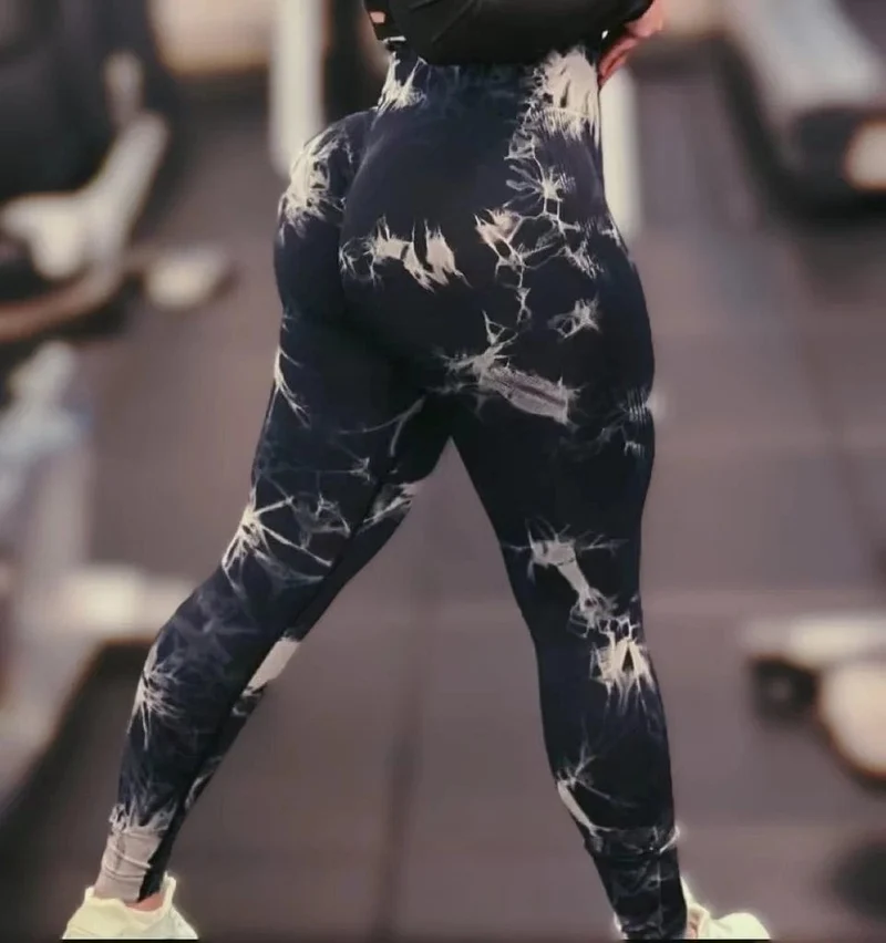 23 Farben Tie Dye Nahtlose Leggings Push Up Frauen Mallas Sport Fitness Kontur Yoga Laufhose Elastische Nylon Strumpfhosen Leggins