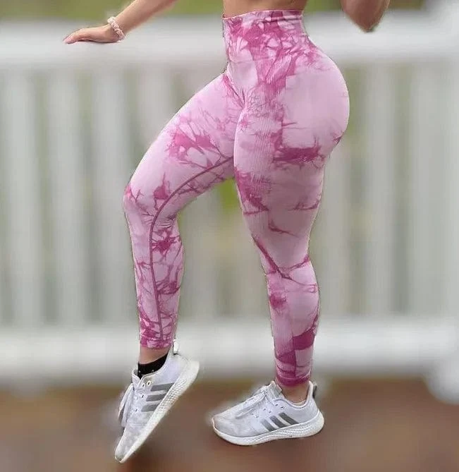 23 Farben Tie Dye Nahtlose Leggings Push Up Frauen Mallas Sport Fitness Kontur Yoga Laufhose Elastische Nylon Strumpfhosen Leggins