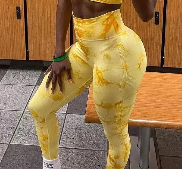 23 Farben Tie Dye Nahtlose Leggings Push Up Frauen Mallas Sport Fitness Kontur Yoga Laufhose Elastische Nylon Strumpfhosen Leggins
