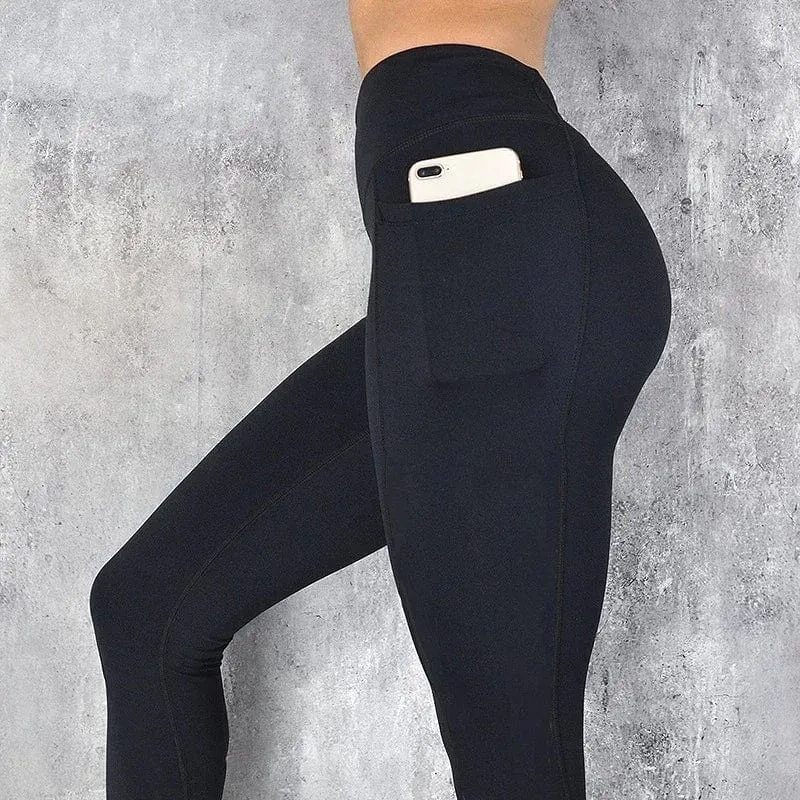 Sportbekleidung für Damen, Leggings mit Taschen, Yogahose, Fitness-Laufhose, dehnbare Sportbekleidung, Sporthose in Übergröße für Damen