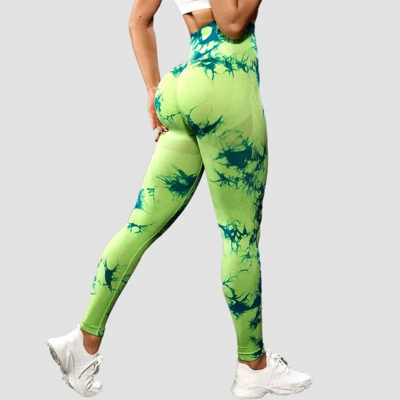 47 Farben Marmorierung Tie-Dye Yogahose Sport Leggings Damen Running Fitness Hohe Taille Nahtlose Gym Leggings Damen Workout Tights