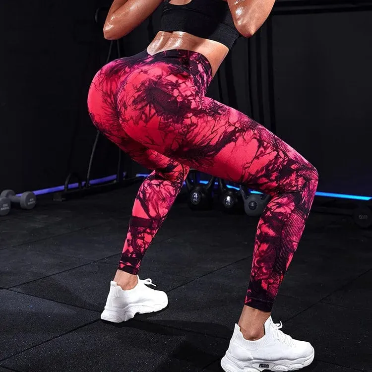 47 Farben Marmorierung Tie-Dye Yogahose Sport Leggings Damen Running Fitness Hohe Taille Nahtlose Gym Leggings Damen Workout Tights