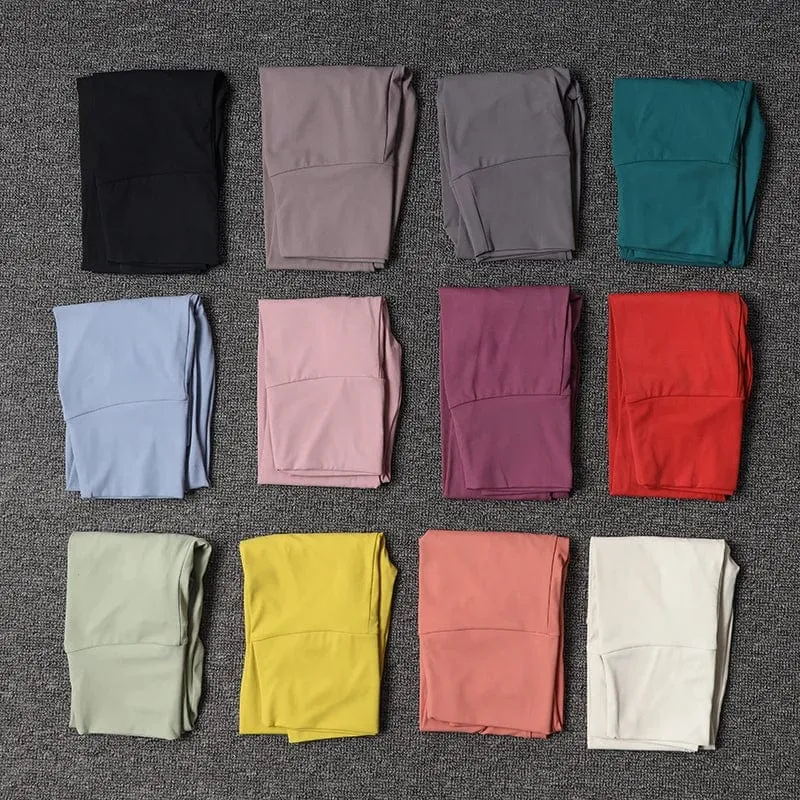 SOISOU Nylon Gym Yoga Hosen Frauen Leggings Für Fitness Hohe Taille Lange Hosen Frauen Hip Push UP Strumpfhosen Frauen Kleidung 2 arten