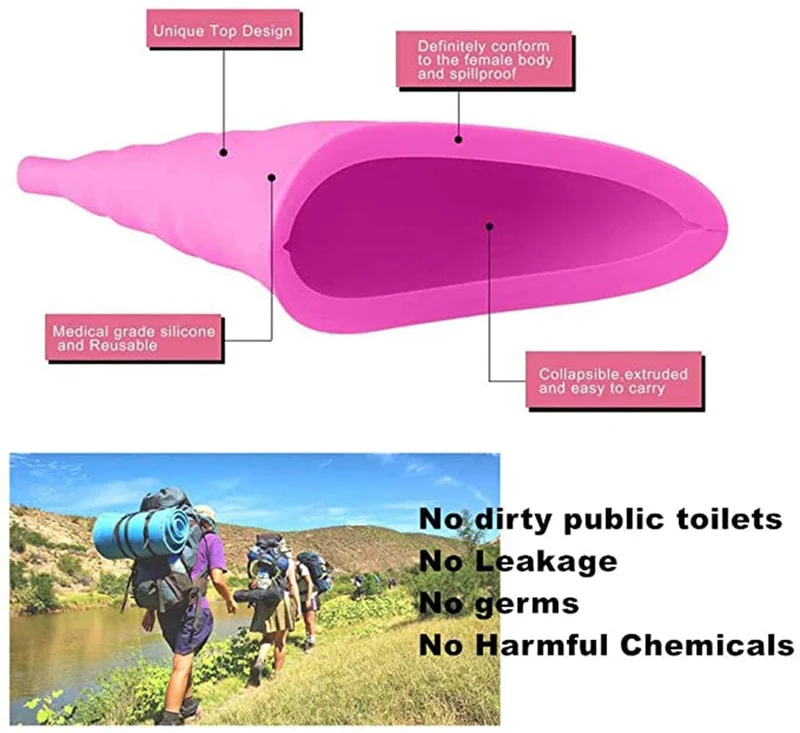 Frau Erwachsene Pisse Urin Taschen Für Auto Reise Camping Patienten Stehen Toilette Outdoor Sport Reise Weibliche Notfall Pee Handliche tasche
