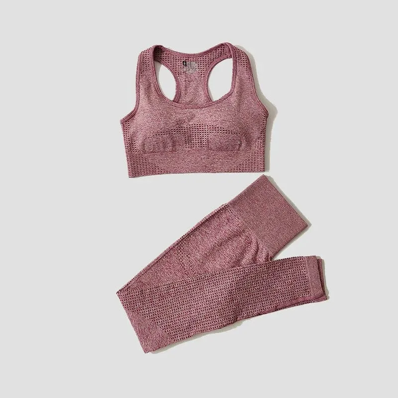 2/3/5PCS Nahtlose Frauen Yoga Set Workout Sportswear Gym Kleidung Fitness Langarm Crop Top Hohe taille Leggings Sport Anzüge