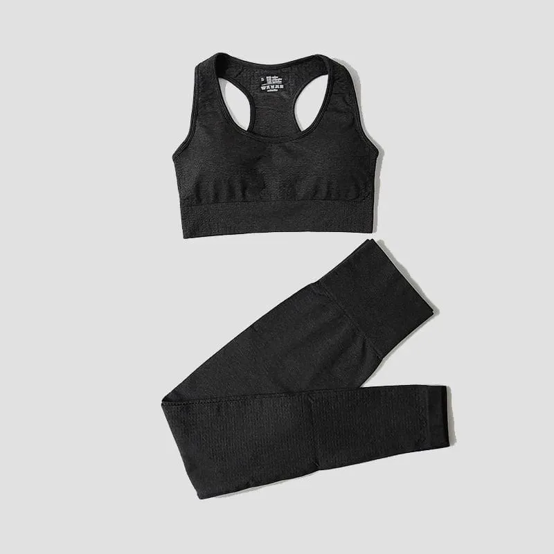 2/3/5PCS Nahtlose Frauen Yoga Set Workout Sportswear Gym Kleidung Fitness Langarm Crop Top Hohe taille Leggings Sport Anzüge