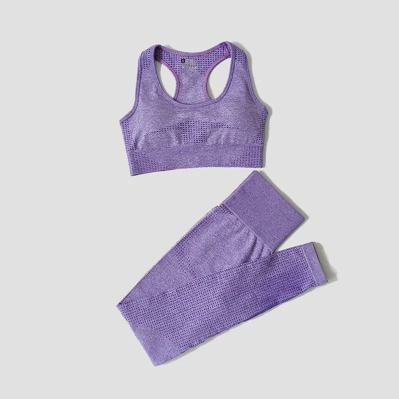 2/3/5PCS Nahtlose Frauen Yoga Set Workout Sportswear Gym Kleidung Fitness Langarm Crop Top Hohe taille Leggings Sport Anzüge
