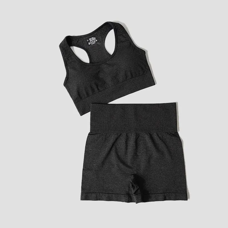 2/3/5PCS Nahtlose Frauen Yoga Set Workout Sportswear Gym Kleidung Fitness Langarm Crop Top Hohe taille Leggings Sport Anzüge