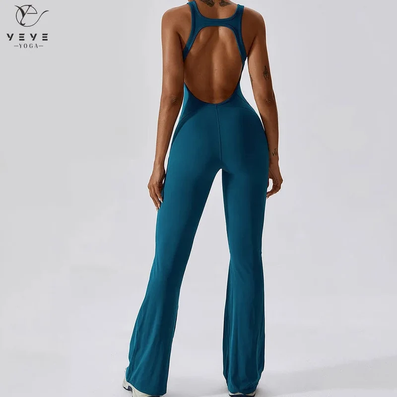 Jumpsuits Einteiliges Yoga-Set Tanz Bauchstraffung Fitness Sport für Frauen Workout Gym Push Up Sportswear