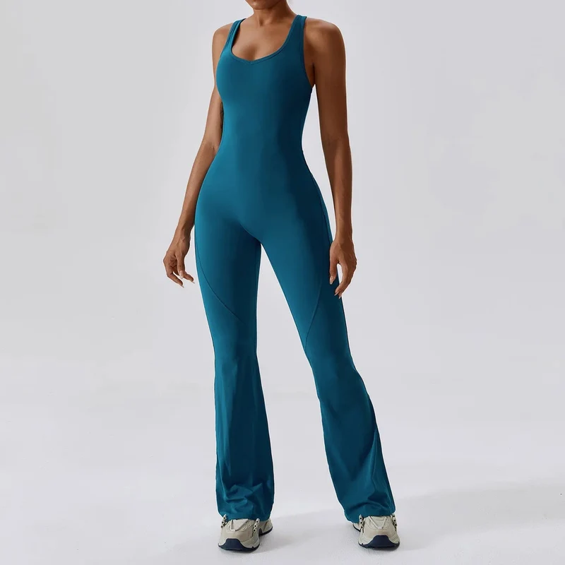 Jumpsuits Einteiliges Yoga-Set Tanz Bauchstraffung Fitness Sport für Frauen Workout Gym Push Up Sportswear