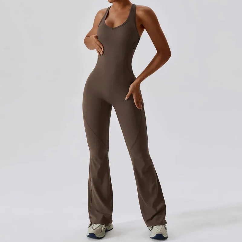 Jumpsuits Einteiliges Yoga-Set Tanz Bauchstraffung Fitness Sport für Frauen Workout Gym Push Up Sportswear