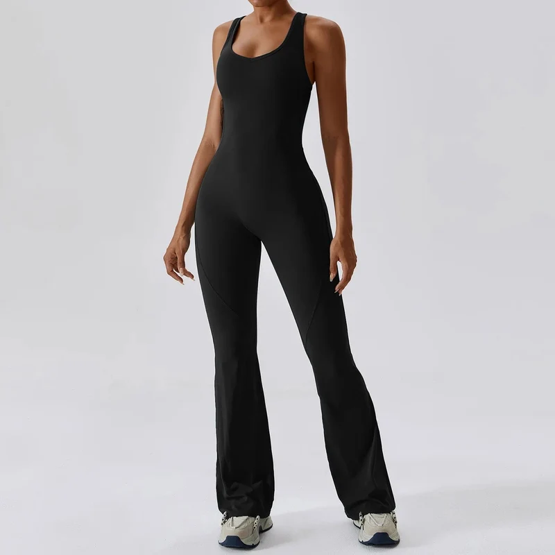 Jumpsuits Einteiliges Yoga-Set Tanz Bauchstraffung Fitness Sport für Frauen Workout Gym Push Up Sportswear