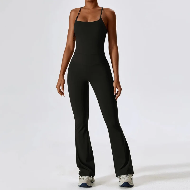 Yoga-Set 2-teilig Nahtlose Damen-Sportbekleidung Workout-Kleidung Sportbekleidung Gym Legging Fitness BH Crop Top Langarm Sportanzüge
