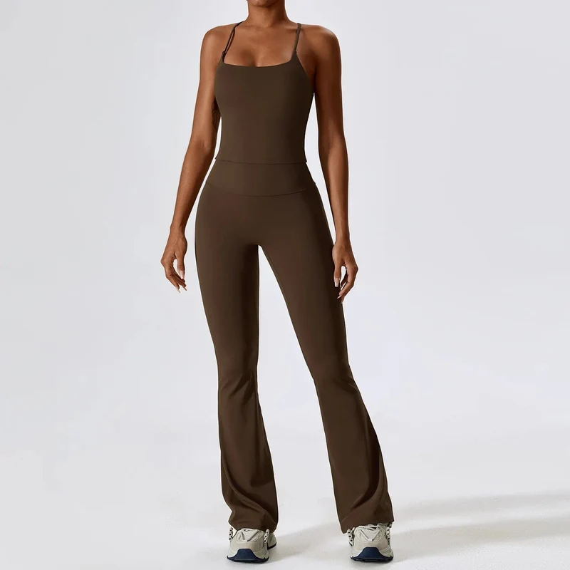 Yoga-Set 2-teilig Nahtlose Damen-Sportbekleidung Workout-Kleidung Sportbekleidung Gym Legging Fitness BH Crop Top Langarm Sportanzüge