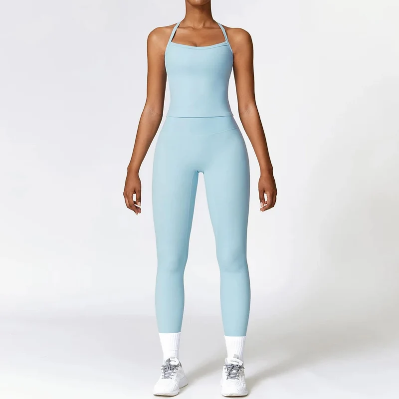 2PCS Nahtlose Yoga Set Frauen Workout Set Sportswear Gym Kleidung Fitness Langarm Crop Top Hohe Taille Leggings Sport anzüge