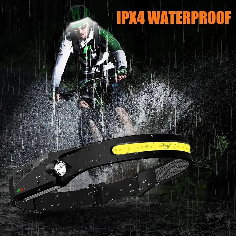 1/2/3PCS LED Induktion Scheinwerfer Camping Suchscheinwerfer USB Aufladbare Scheinwerfer Led Kopf Taschenlampe Arbeit Licht mit eingebauter Batterie
