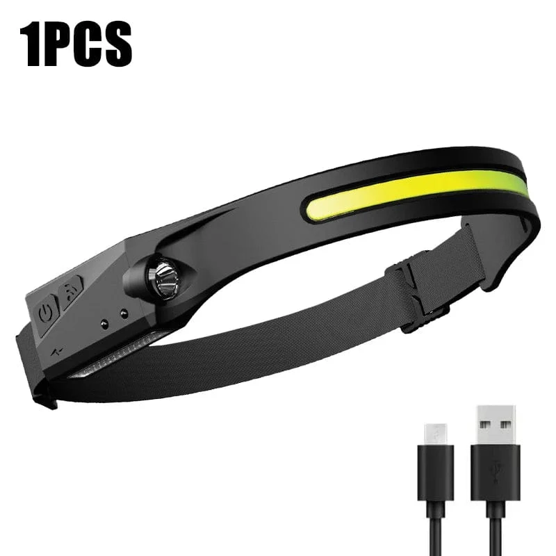 1/2/3PCS LED Induktion Scheinwerfer Camping Suchscheinwerfer USB Aufladbare Scheinwerfer Led Kopf Taschenlampe Arbeit Licht mit eingebauter Batterie