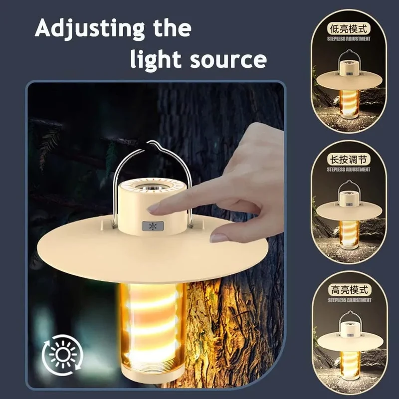 3000Mah Camping Ambient Mini Licht Tragbare Ipx4 Wasserdichte Rucksack Beleuchtung Hängende Zelt Lampe Outdoor Wandern Reise Laterne
