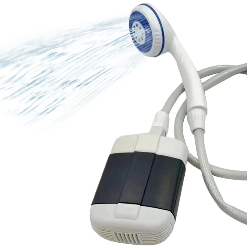 Tragbare Campingdusche für den Außenbereich, wiederaufladbar über USB, elektrische Duschpumpe für Camping, Autowaschen, Gartenarbeit, Haustierreinigung