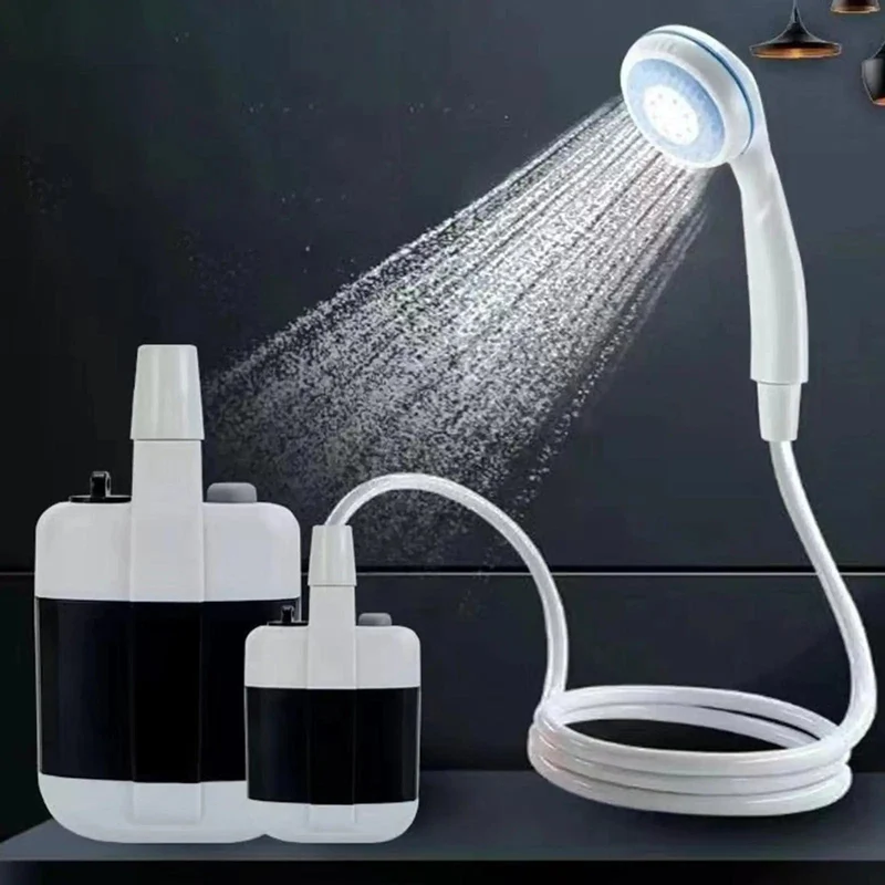 Tragbare Campingdusche für den Außenbereich, wiederaufladbar über USB, elektrische Duschpumpe für Camping, Autowaschen, Gartenarbeit, Haustierreinigung