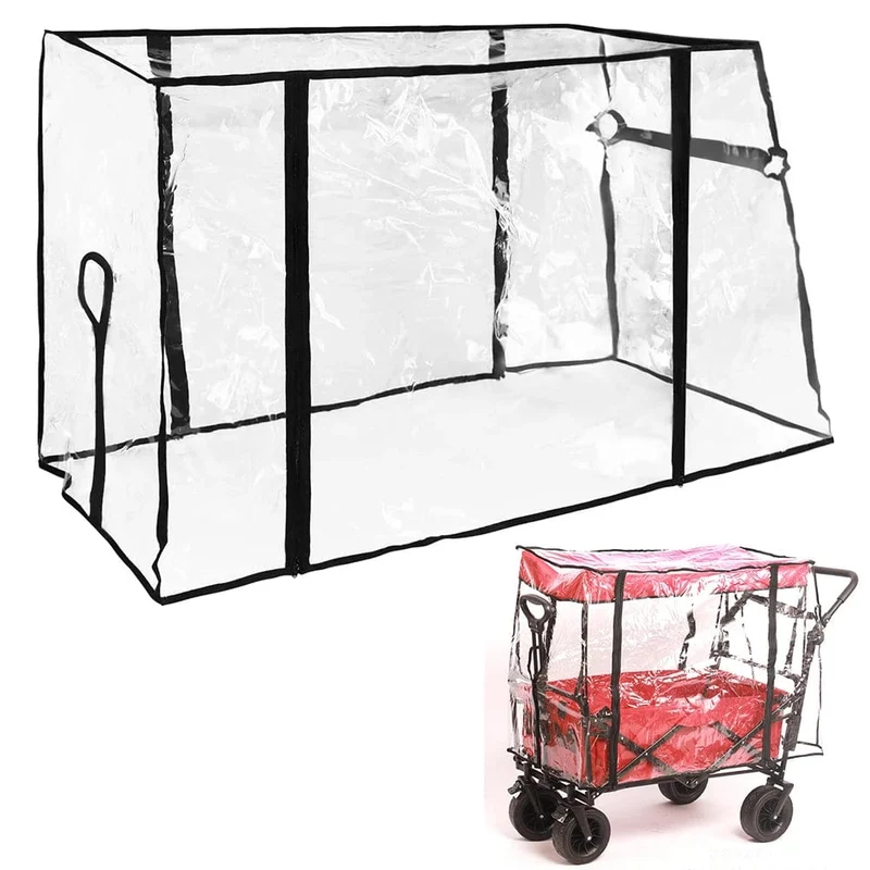 1 Stück Camping Trolley Regenschutz PVC Garten Picknick Wagen Kinderwagen Warenkorb Wasserdichte Abdeckung Camping Ausrüstung
