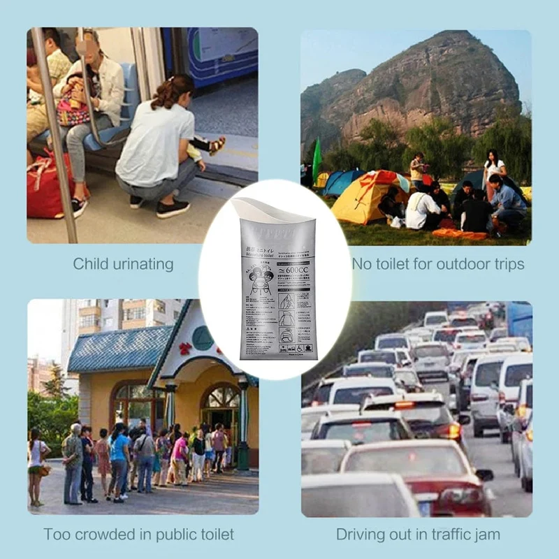 4-20PCS Outdoor Notfall Urin Beutel 700ml Einweg Reise Mobile Toilette Tragbare Urinal Beutel für Weibliche Baby männlichen Erbrechen Beutel