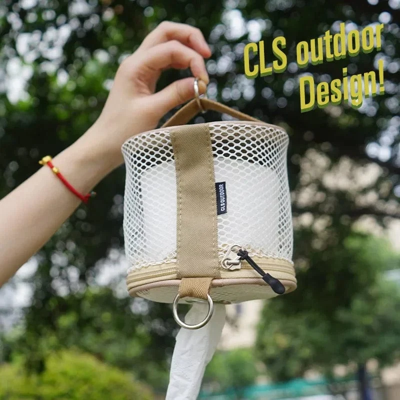 Outdoor Camping Papier Handtuch Schublade Hause Mesh Rohr Papier Handtuch Lagerung Tasche Auto Hängen Rolle Papier Rohr Tasche Lagerung Box im freien