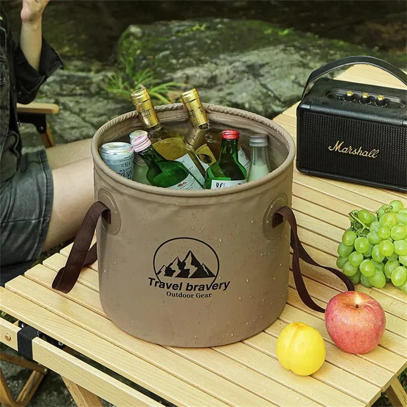 1PC Wasser Eimer Faltbare Bucke Container Multifunktionale Tragbare Licht Wasser Eimer Outdoor Camping Waschbecken Für Auto 20L