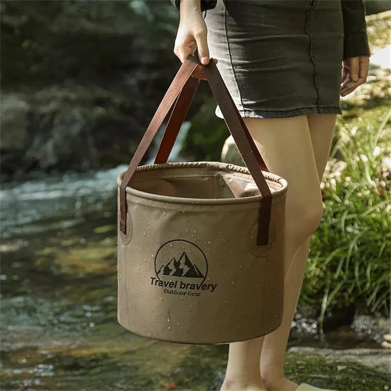 1PC Wasser Eimer Faltbare Bucke Container Multifunktionale Tragbare Licht Wasser Eimer Outdoor Camping Waschbecken Für Auto 20L