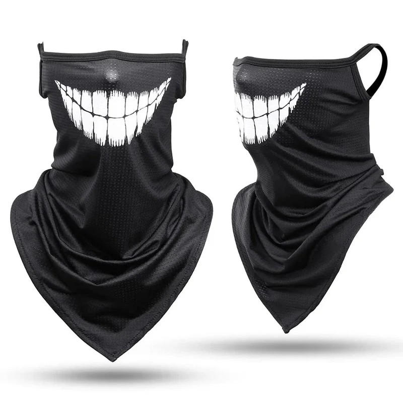 3D-Schädel-Sommer-Bandana mit hängendem Ohr, Dreieckstuch, Radfahren, Wandern, Jagd, Angeln, Sport, Fahrrad, Gesichtsmaske, Halstuch, Herren und Damen