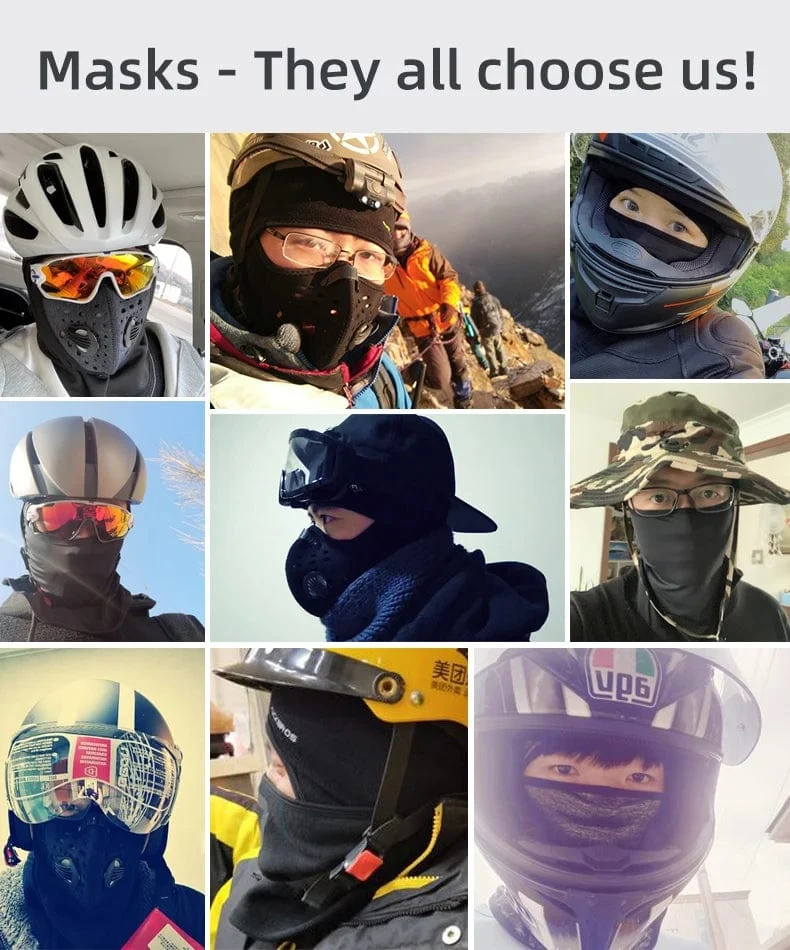 ROCKBROS Vollgesichtsmaske, warmer Winterschal, Sturmhaube, Helmfutter, Angeln, Skifahren, Wandern, Fahrradmaske, winddicht, atmungsaktiv, Kopfbedeckung