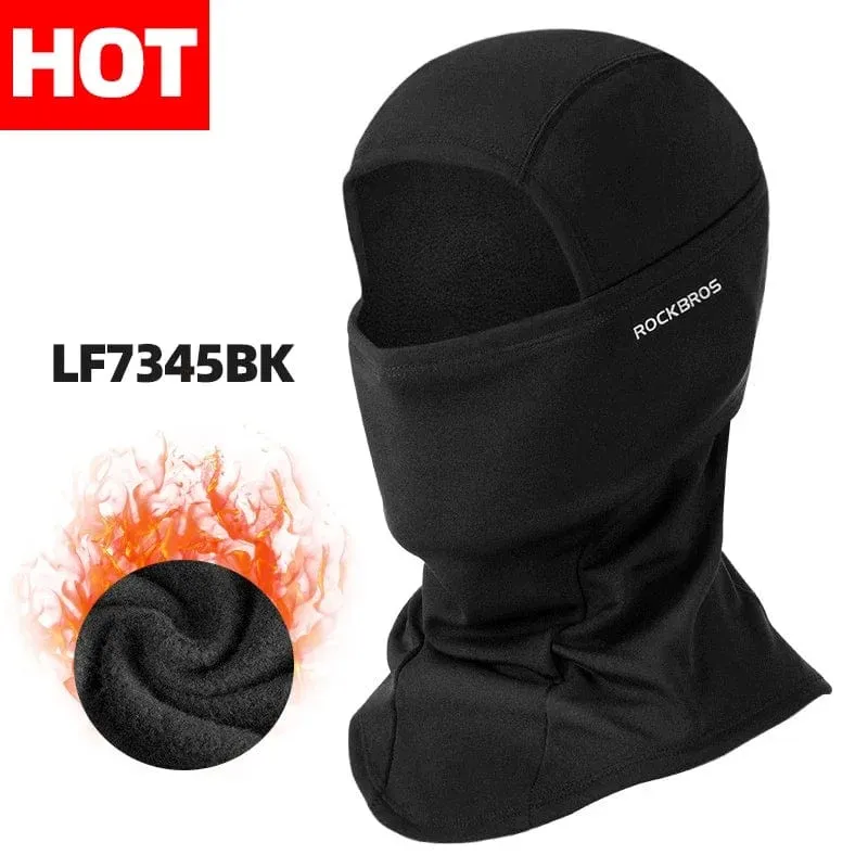 ROCKBROS Vollgesichtsmaske, warmer Winterschal, Sturmhaube, Helmfutter, Angeln, Skifahren, Wandern, Fahrradmaske, winddicht, atmungsaktiv, Kopfbedeckung