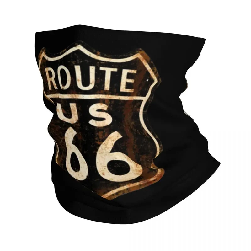 Ride The Route 66 Bandana Halsmanschette, winddicht, Gesichtsschal, Abdeckung, Biker, Motorrad, Kreuzfahrt, Amerika, Highway, Stirnband, Schlauch, Sturmhaube