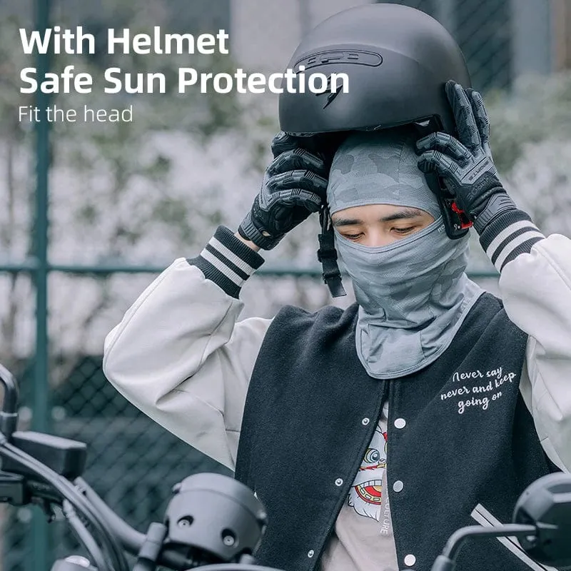 ROCKBROS Fahrradmaske, Vollgesichtsmaske mit UV-Schutz, Fahrradmaske, Sommer-Sturmhaube, Rennrad-Schal, atmungsaktive Outdoor-Ausrüstung
