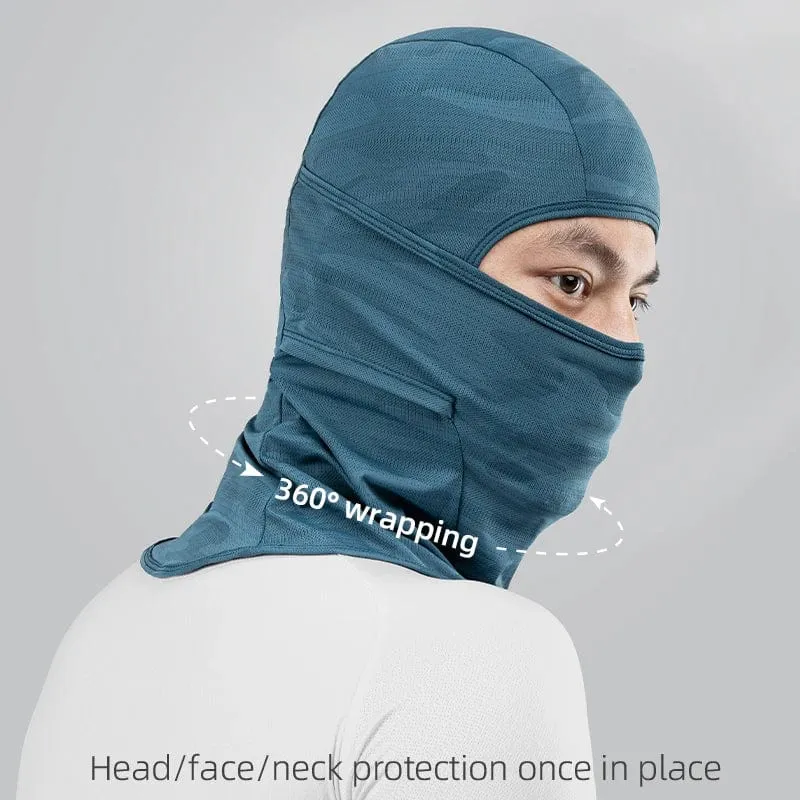 ROCKBROS Fahrradmaske, Vollgesichtsmaske mit UV-Schutz, Fahrradmaske, Sommer-Sturmhaube, Rennrad-Schal, atmungsaktive Outdoor-Ausrüstung
