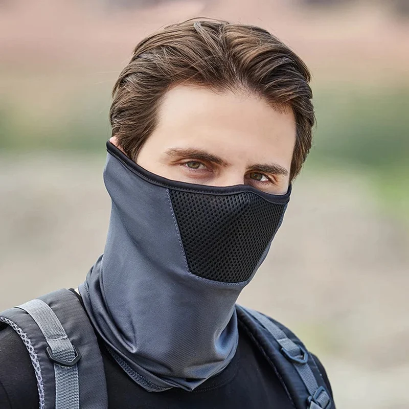 Outdoor Herren Wandern Radfahren Maske Schal Atmungsaktiv Hals Gamasche Sport Motorrad Sommer Sonne Ultra UV Schutz Gesichtsschutz