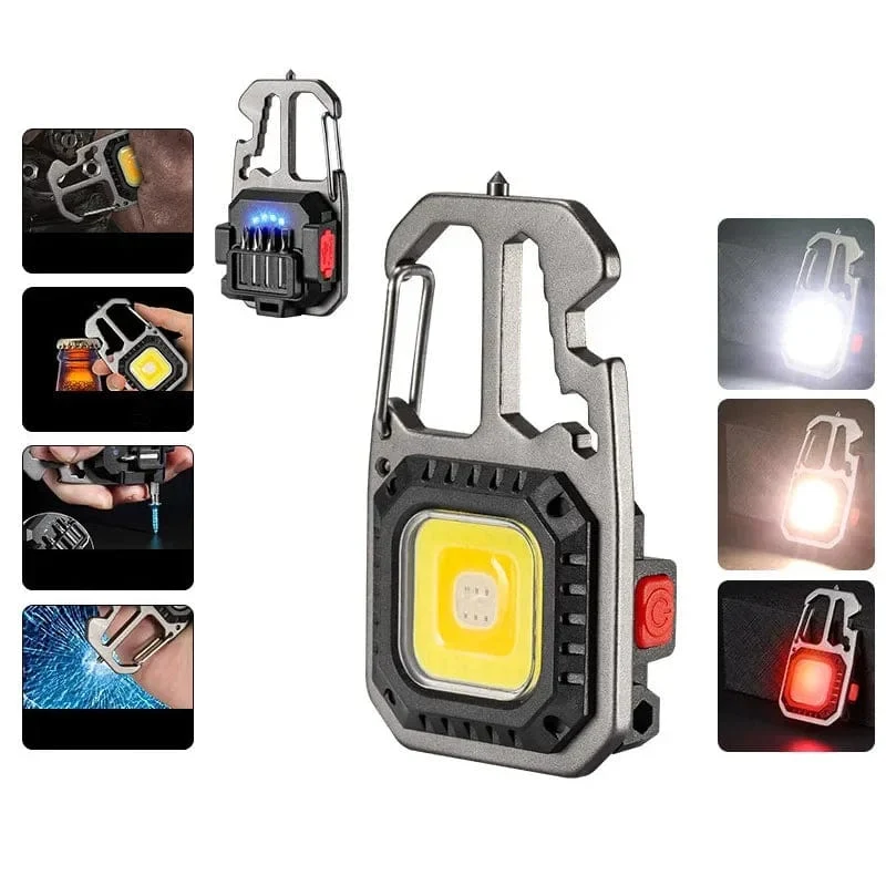 Mini LED Taschenlampe Tragbare Arbeit Licht Tasche Schlüsselanhänger Taschenlampe USB Aufladbare Für Outdoor Camping Kleine Lichter